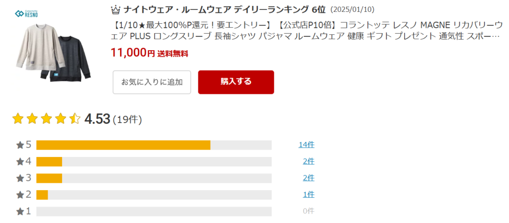 コラントッテRESNO　レビユー・口コミ評判